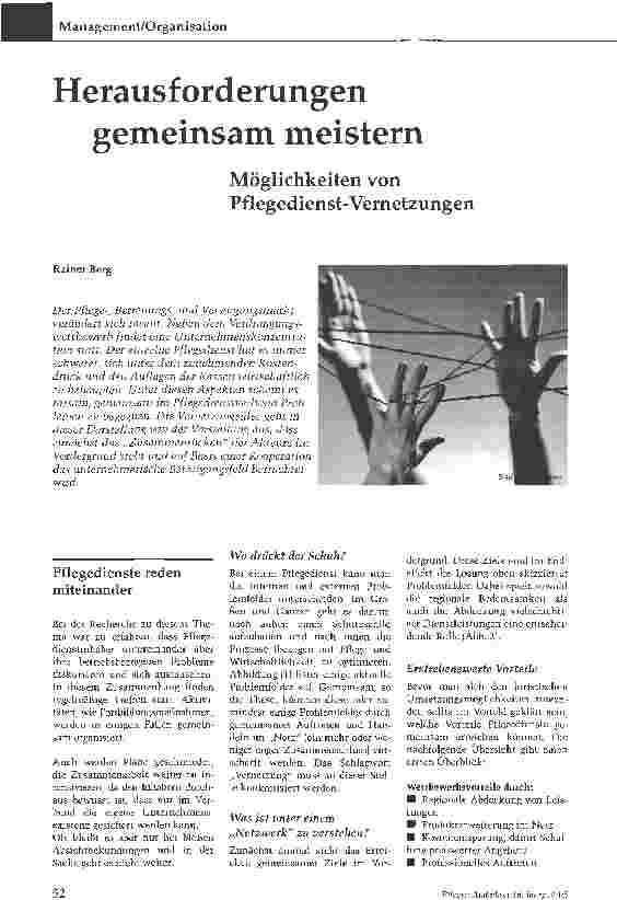Vorschauseite 1: Herausforderungen gemeinsam meistern