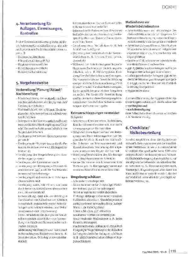 Vorschauseite 2: Hygieneanforderungen an Mitarbeiter der Haustechnik und externe Handwerker in hygienerelevanten Bereichen von Krankenhäusern, Pflegeeinrichtungen und Reha-Einrichtungen/-Kliniken