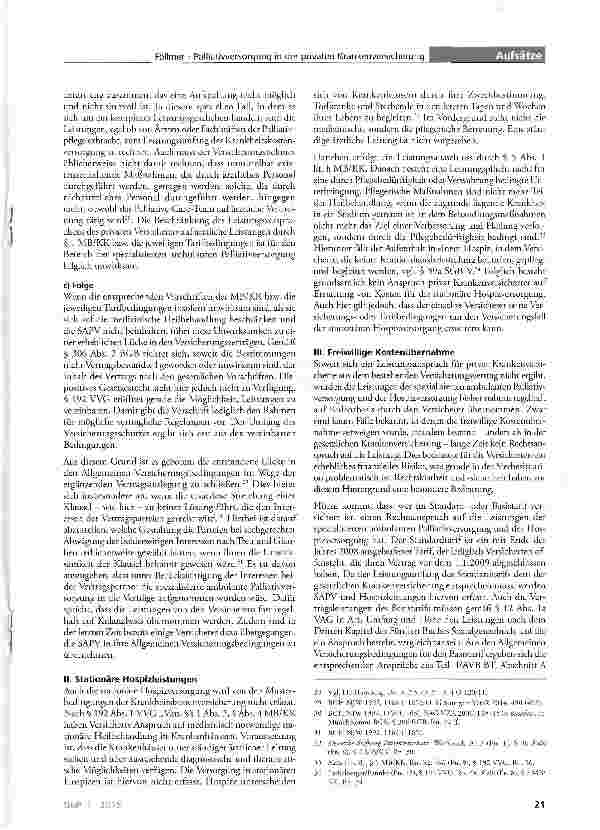 Vorschauseite 5: Palliatiwersorgung in der privaten Krankenversicherung