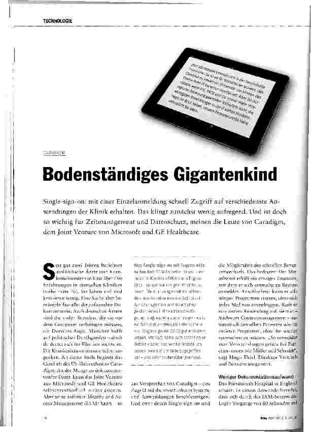 Vorschauseite 1: Bodenständiges Gigantenkind