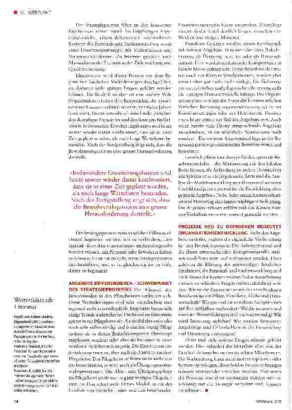 Vorschauseite 3: Exzellenz im Pflegezentrum