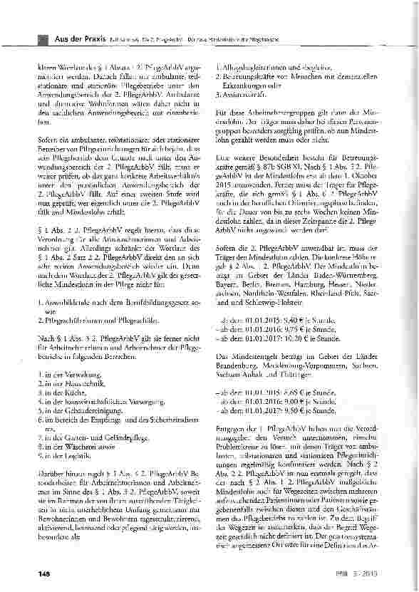 Vorschauseite 2: Die 2. PflegeArbbV - Der neue Mindestlohn in der Pflegebranche
