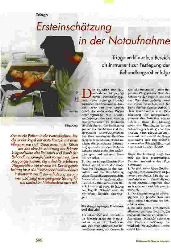 Vorschauseite 1: Ersteinschätzung in der Notaufnahme