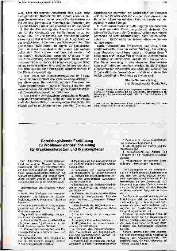 Vorschauseite 3: 2. Regionaltagung des Arbeitskreises Leitender Krankenschwestern und -pfleger in Baden-Württemberg, Gruppe Nord