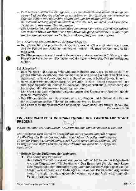 Vorschauseite 1: Ein Jahr Wahlkost im Krankenhaus der Landeshauptstadt Bregenz
