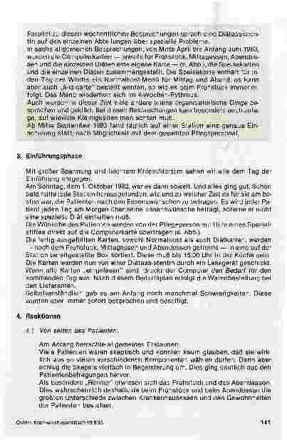 Vorschauseite 3: Ein Jahr Wahlkost im Krankenhaus der Landeshauptstadt Bregenz