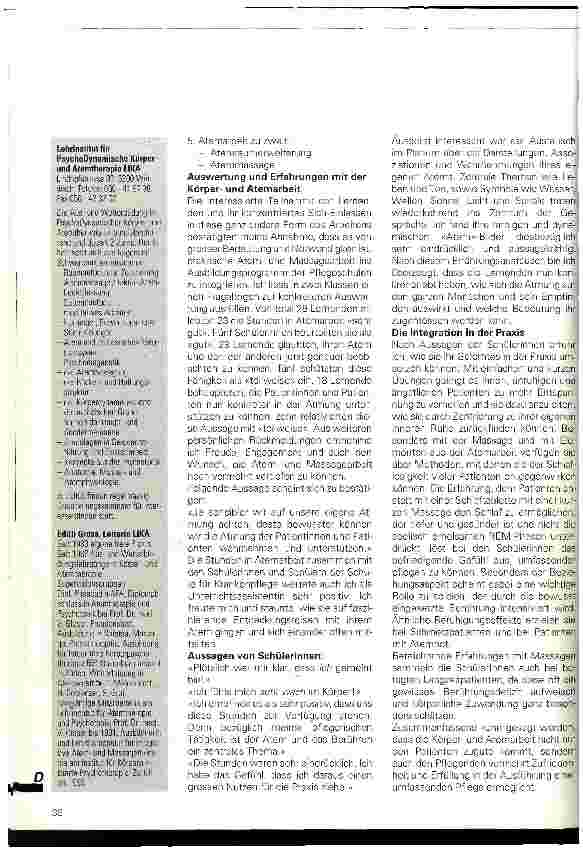 Vorschauseite 3: Mit dem Atem die Selbstheilungskräfte fördern Körperund Atemtherapie und deren Integration in die Gesundheitsund Krankenpflege