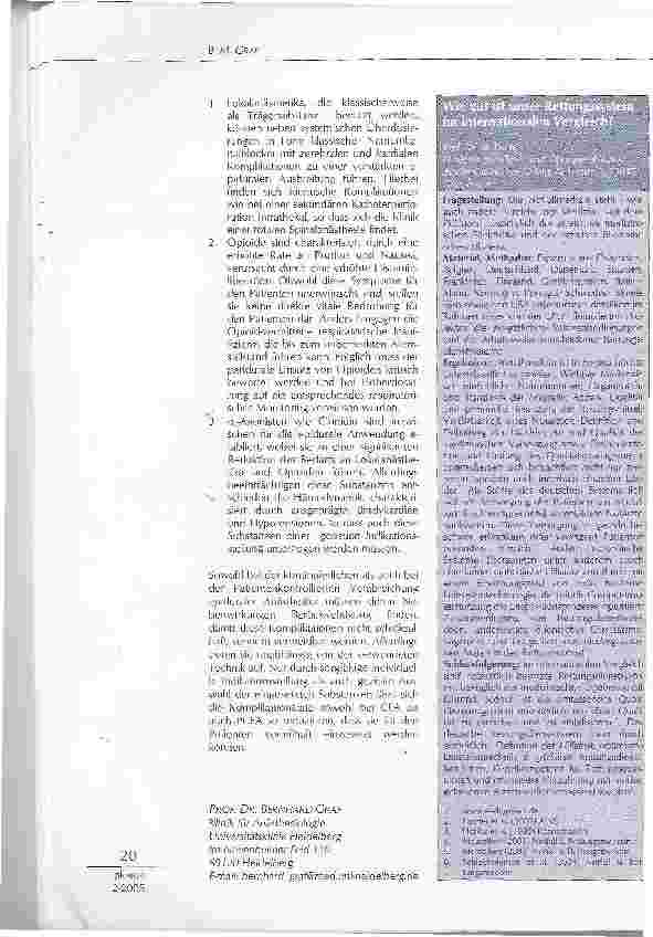 Vorschauseite 2: PCEA VS. CEAZWISCHENFÄLLE, VERMEIDBAR ODER SCHICKSALHAFT?