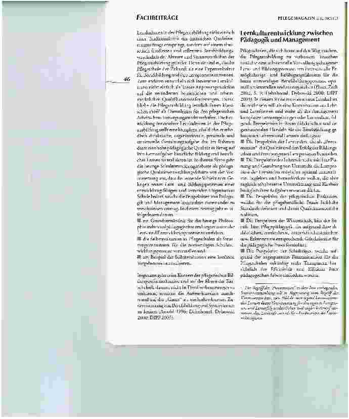 Vorschauseite 2: Gestaltungsansätze für eine Qualitätsdiskussion in der Pflegeausbildung