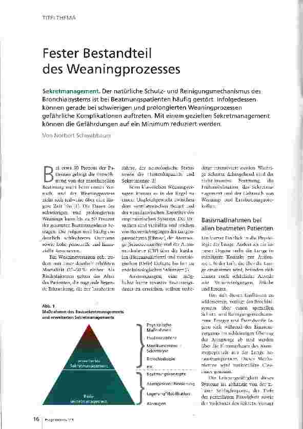 Vorschauseite 1: Fester Bestandteil des Weaningprozesses