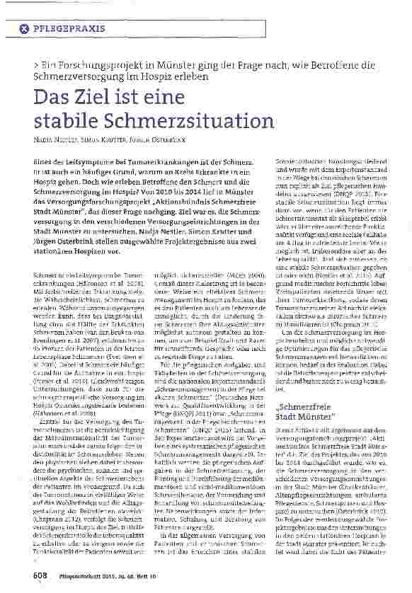 Vorschauseite 1: Das Ziel ist eine stabile Schmerzsituation