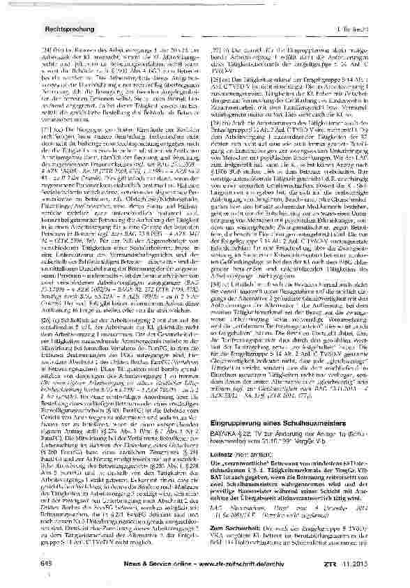 Vorschauseite 3: Eingruppierung - Arbeitsvorgang - Entgeltgruppe S 14 Anhang zu Anl. C TVöDTVÖD-V Anl. C Anh. Entgeltgruppe S 14; BAT §22