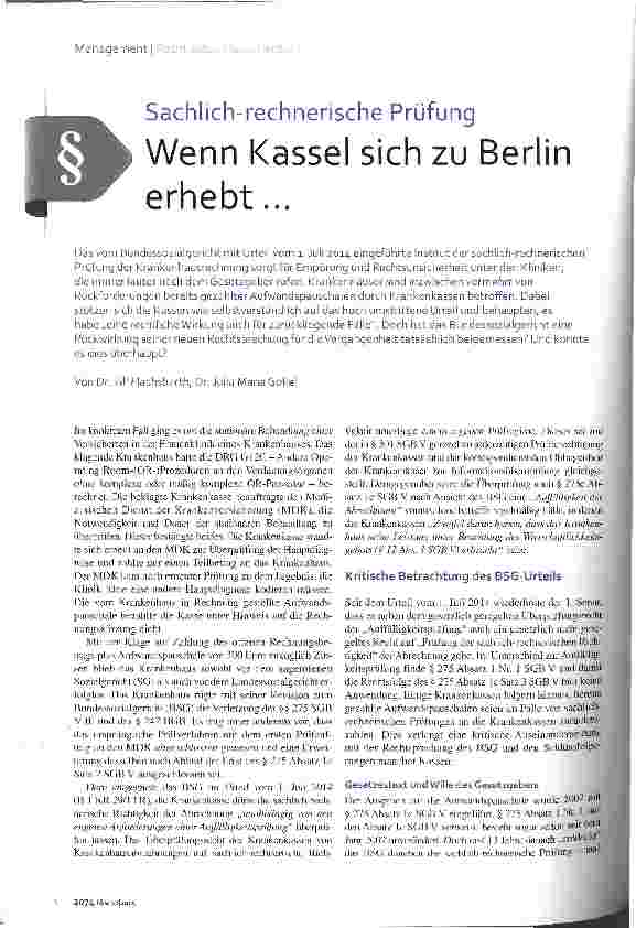 Vorschauseite 1: Wenn Kassel sich zu Berlin erhebt...