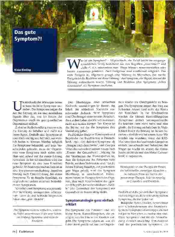 Vorschauseite 1: Das gute Symptom?!