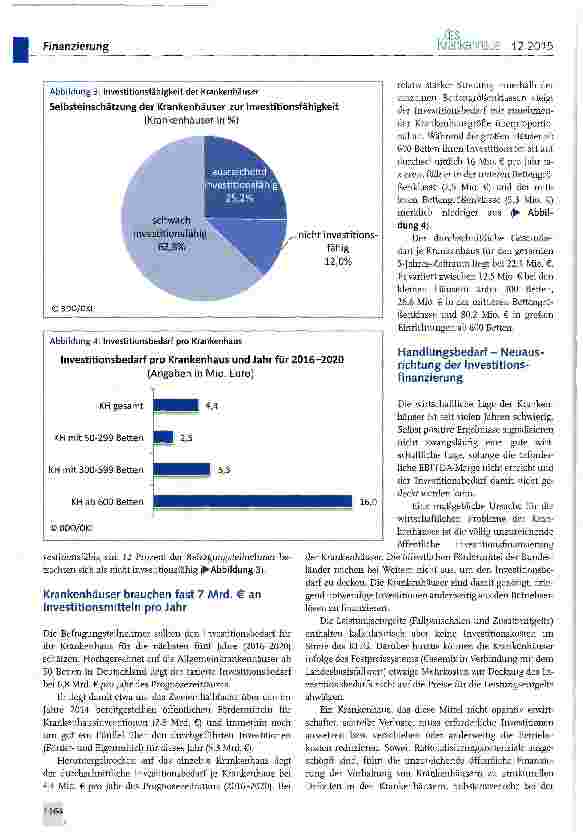 Vorschauseite 3: Mangelnde Investitionsfähigkeit der deutschen Krankenhäuser