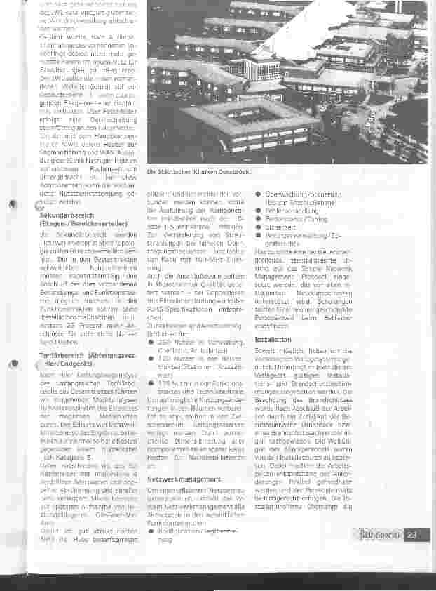 Vorschauseite 3: Neues Hochgeschwindigkeits-Netzwerk für die Städtischen Kliniken Osnabrück