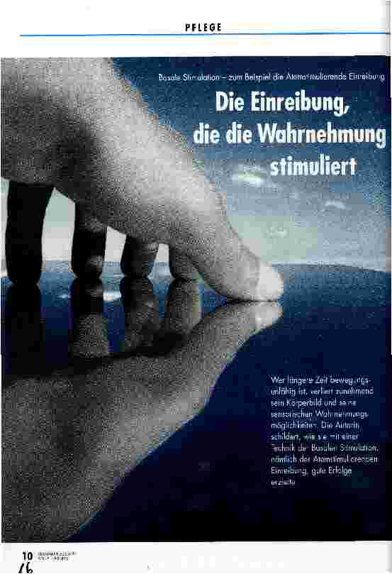 Vorschauseite 1: Die Einreibung, die die Wahrnehmung stimuliert