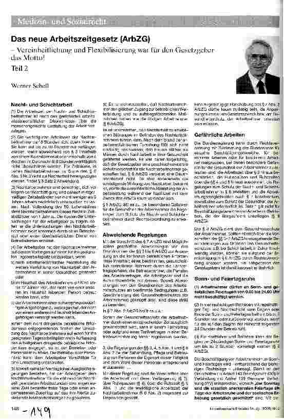 Vorschauseite 1: Das neue Arbeitszeitsgesetz (ArbZG) Teil 2