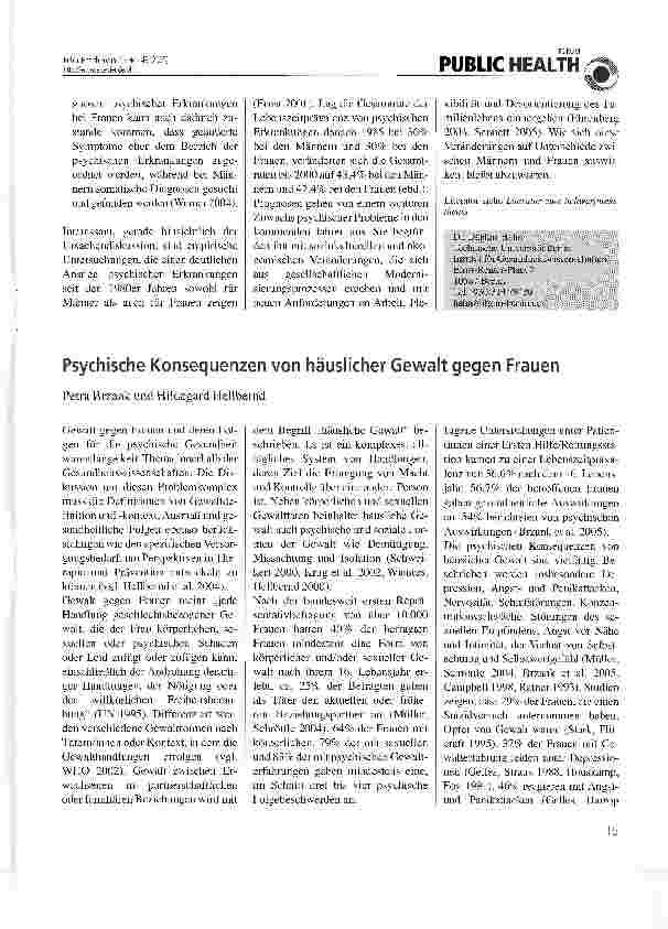 Vorschauseite 2: Geschlechtsspezifische Differenzen psychischer Erkrankungen: Schwierigkeiten der Beschreibung und Heterogenität ihrer Ursachen
