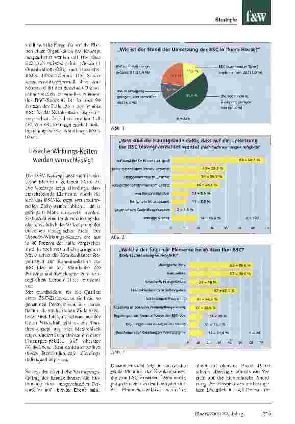Vorschauseite 2: Balanced Scorecard fasst in Krankenhäusern nur langsam FußDie BSC stößt zwar auf großes Interesse,aber es hapert an der konsequenten Umsetzung