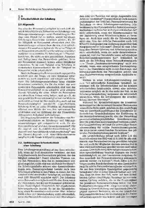 Vorschauseite 2: Die Schulung von Personalratsmitgliedern