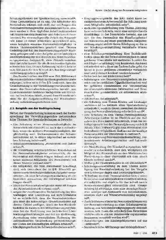 Vorschauseite 3: Die Schulung von Personalratsmitgliedern