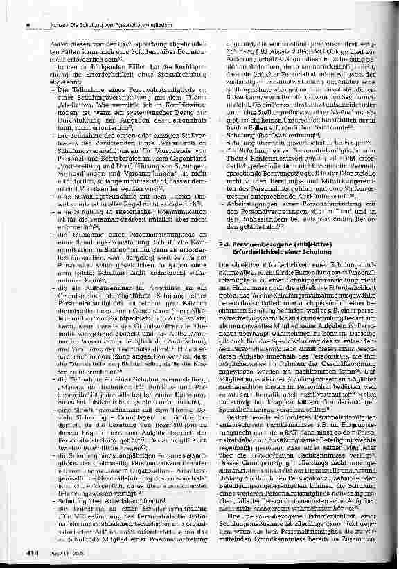 Vorschauseite 4: Die Schulung von Personalratsmitgliedern