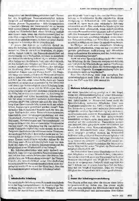 Vorschauseite 5: Die Schulung von Personalratsmitgliedern