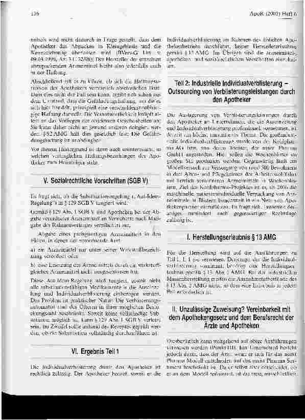 Vorschauseite 6: Individuelle Verblisterung - Ein zulässiges Element der öffentlichen Heilmittelversorgung?