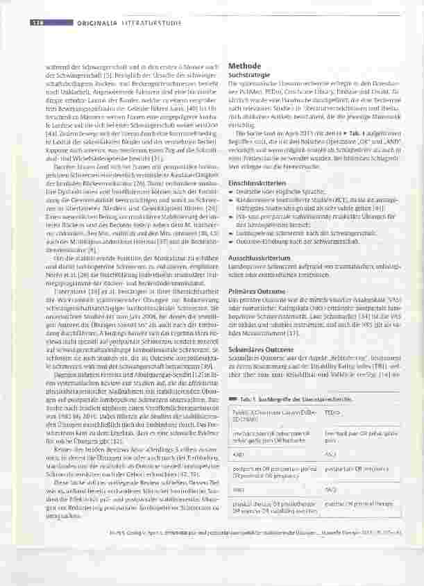 Vorschauseite 2: Effektivität präund postpartal durchgeführter stabilisierenderÜbungen zur Reduzierung der postpartalen lumbopelvinen Schmerzintensität
