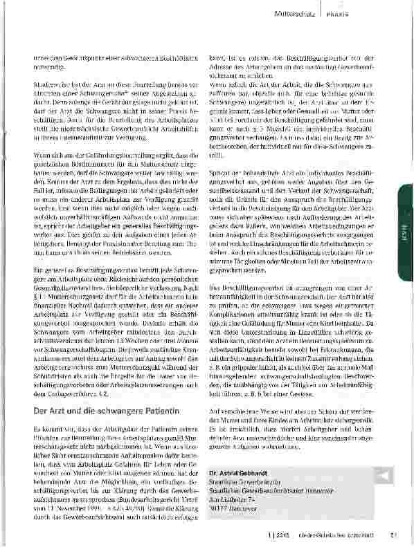 Vorschauseite 2: Mutterschutz hat Vorrang - muss sich aber begründen lassen