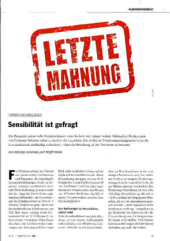 Vorschauseite 1: Sensibilität ist gefragt