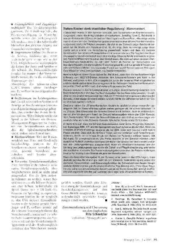 Vorschauseite 3: Tiefere Kosten dank mächtigen «Konsumenten»?