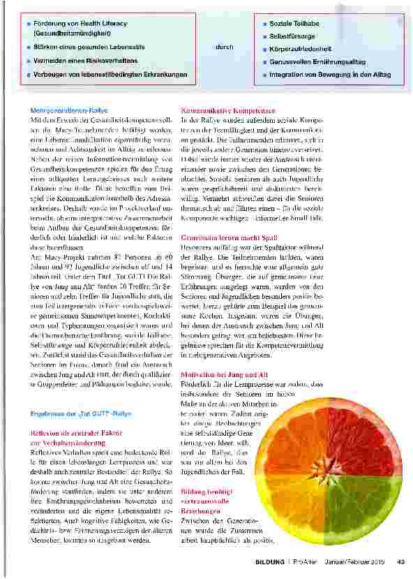 Vorschauseite 2: Intergenerative Gesundheitsförderung für Jung und Alt