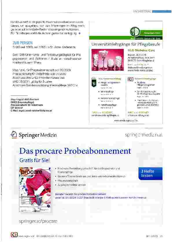 Vorschauseite 2: Innerbetriebliche Fortbildung „Basic Life Support (BLS) für Pflegepersonen am St. Anna Kinderspital