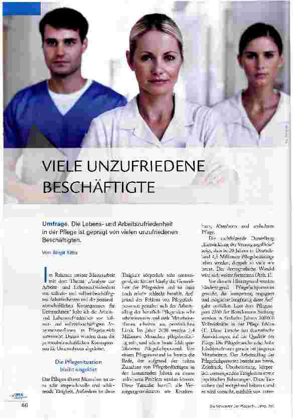 Vorschauseite 1: VIELE UNZUFRIEDENE BESCHÄFTIGTE