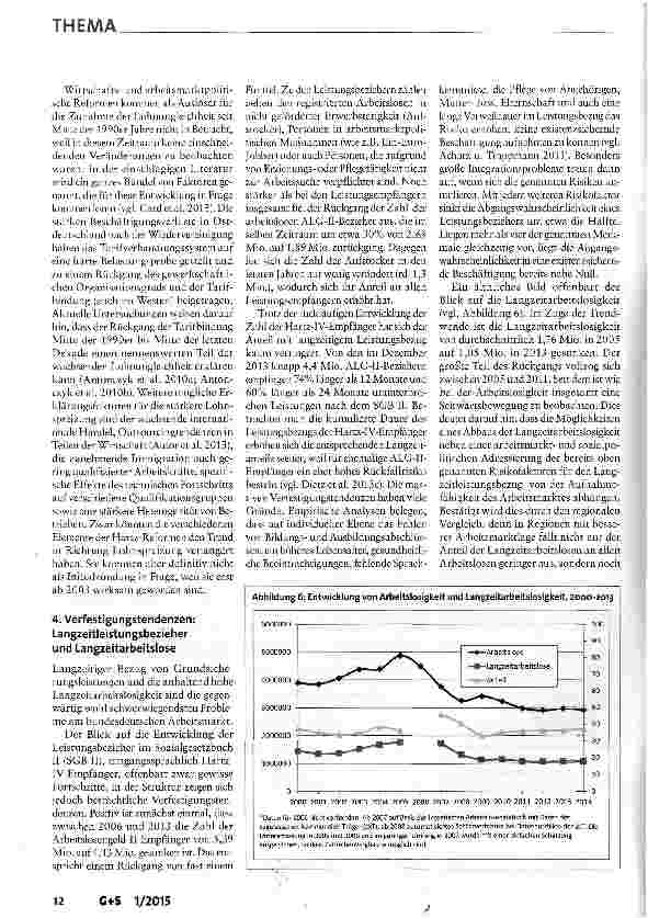 Vorschauseite 6: Arbeitsmarkt 2015: Bestandsaufnahme und Handlungserfordernisse
