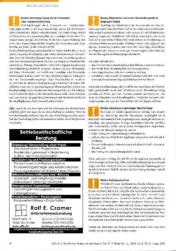 Vorschauseite 2: Rechtliche Risiken in der Praxis (Teil 2)