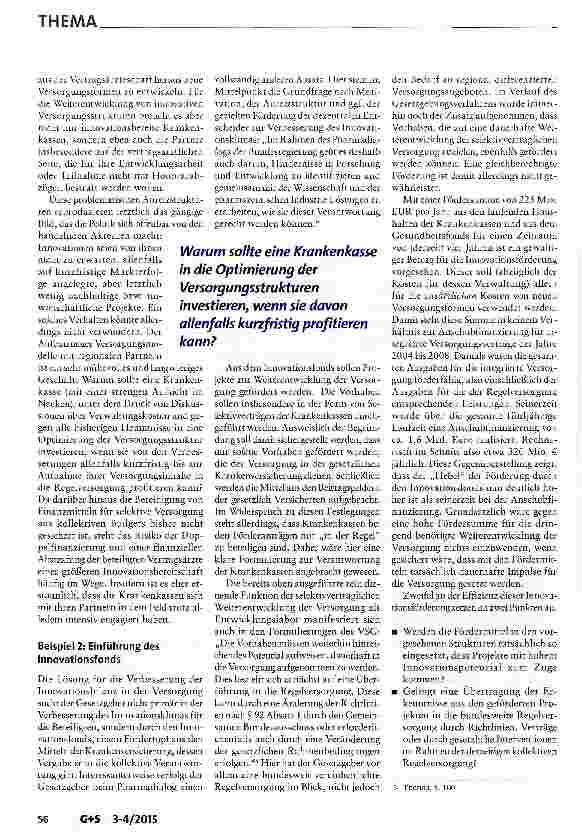 Vorschauseite 3: Wettbewerb als Instrument der Versorgungssteuerung?