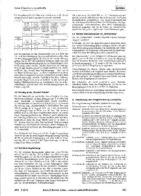 Vorschauseite 3: Entgeltordnung Lehrkräfte - Tarifvertragliche Regelung der Eingruppierung der Lehrkräfte an allgemeinbildenden und berufsbildenden Schulen der Länder