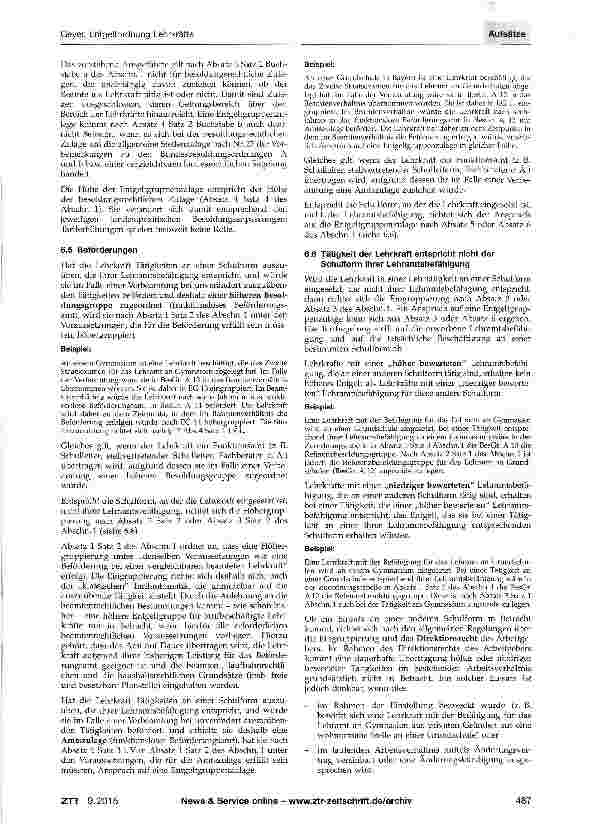 Vorschauseite 5: Entgeltordnung Lehrkräfte - Tarifvertragliche Regelung der Eingruppierung der Lehrkräfte an allgemeinbildenden und berufsbildenden Schulen der Länder