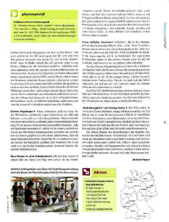 Vorschauseite 2: Porträt: Sebastian-Kneipp-Schule Bad Wörishofen Lernen auf Kneipps Spuren