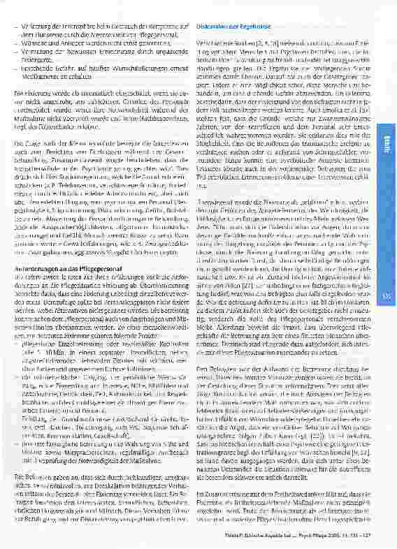 Vorschauseite 5: Ethische Aspekte bei der Pflege fixierter psychischerkrankter Menschen