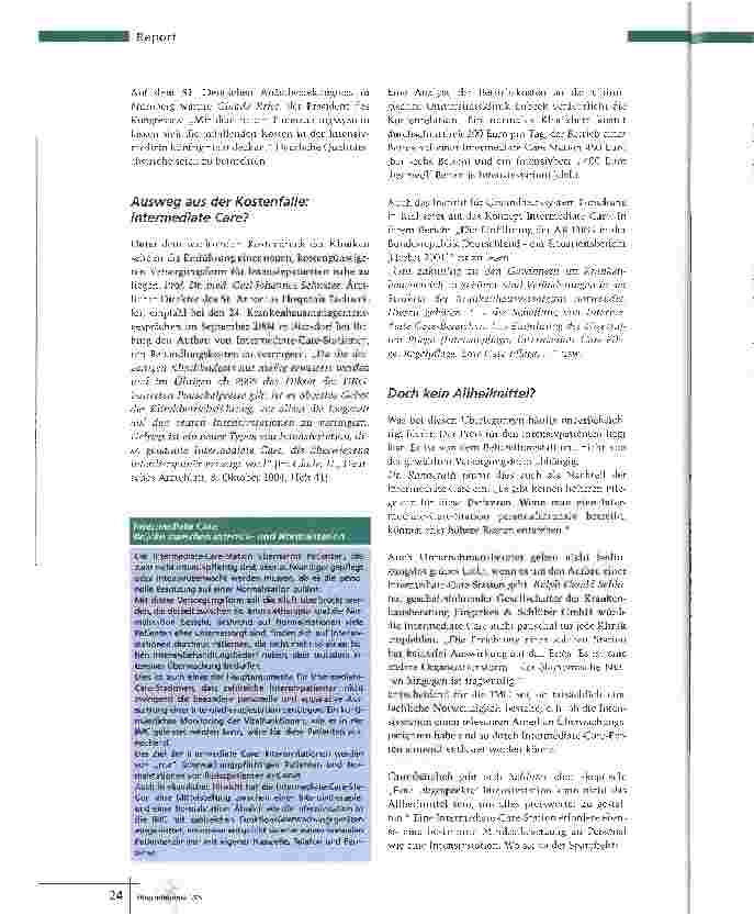 Vorschauseite 2: Intermecliate CareDas gestufte Versorgungskonzept