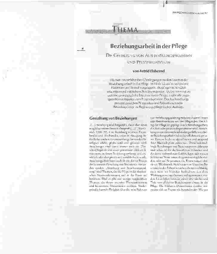 Vorschauseite 1: Beziehungsarbeit in der PflegeDIE GESTALTUNG VON AUSHANDLUNGSPROZESSEN UND PFLEGESITUATIONEN