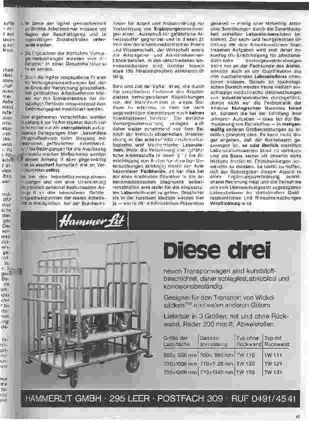 Vorschauseite 4: Arbeitsmedizin: 15. Folge: Beurteilung der gesundheitlichen Risiken beim Umgang mit gefährlichen Arbeitsstoffen