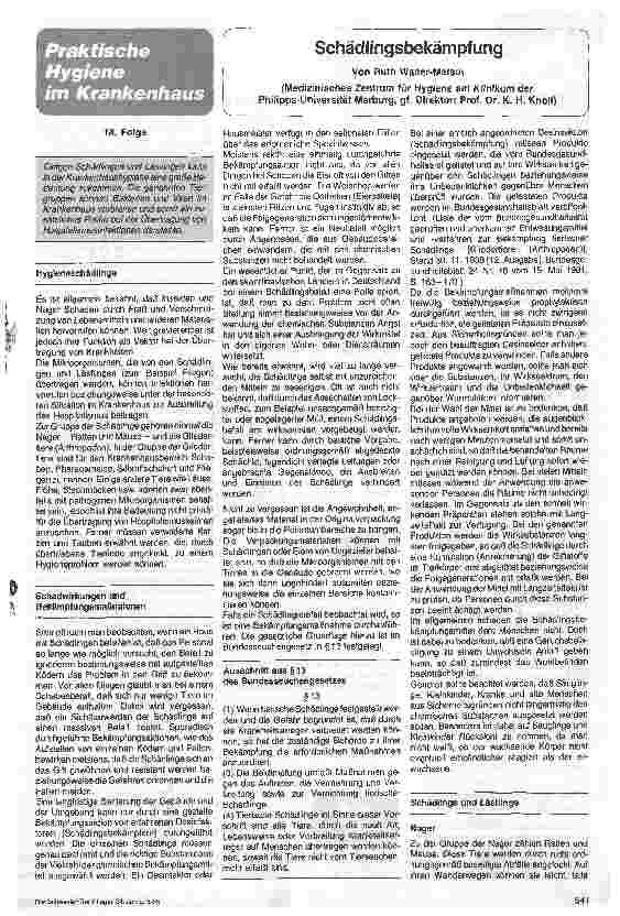 Vorschauseite 1: Schädlingsbekämpfung