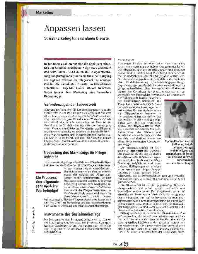 Vorschauseite 1: Anpassen lassen Sozialmarketing für ambulante Dienste