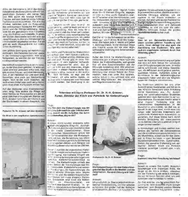 Vorschauseite 4: Die Klinik und Poliklinik f. Zahn-, Mundund Kieferkrankheiten der Universität München