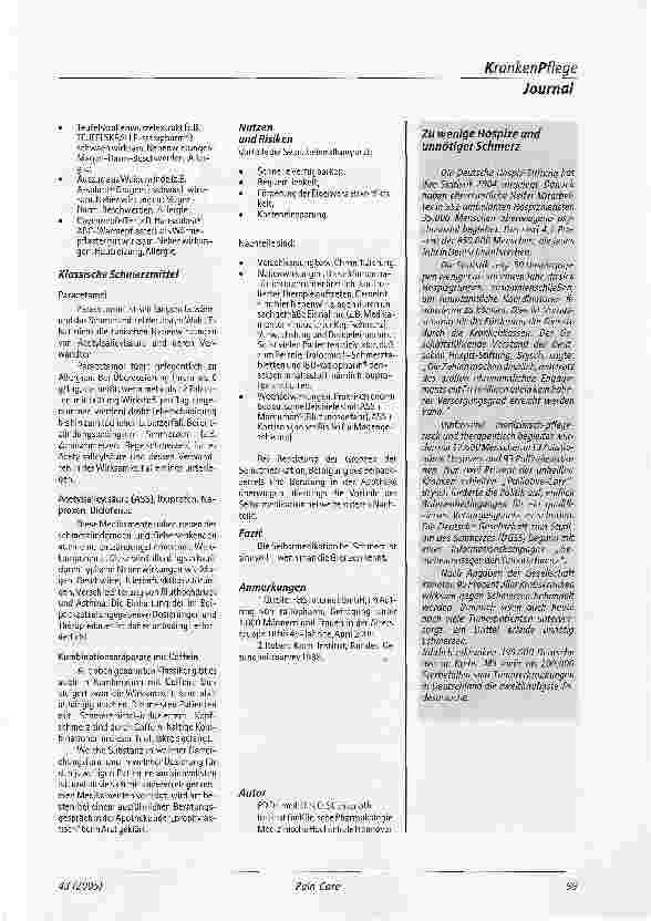 Vorschauseite 2: Selbstmedikation bei Schmerzen